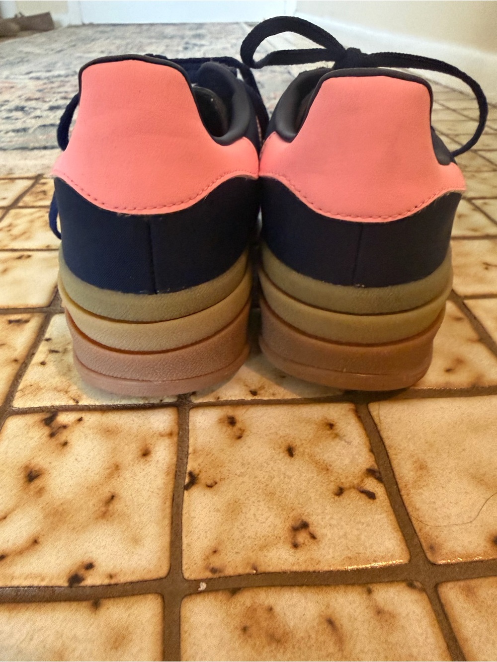 Adidas Gazelle Navy and Pink Platfrom Bold sneakers - Picture 4 of 6